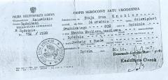 Szaja Aron Knobler - birth certificate 