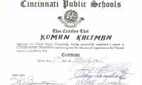 U.S. Citizenship Training Certificate 