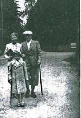 Edward Herman with his parents