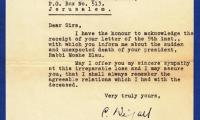 Set of Diplomatic Letters sent to Agudath Israel Regarding the Death of Rabbi Moshe Blau in 1946