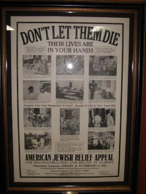 "Don’t Let Them Die", American Jewish Relief Appeal Poster