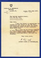 Set of Diplomatic Letters sent to Agudath Israel Regarding the Death of Rabbi Moshe Blau in 1946