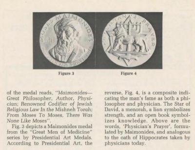 Moses Maimonides Medal - 1969