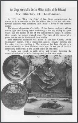 Memorial to the Six Million Martyrs Medal - 1971