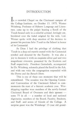 "Tale of a Torah Scroll: A Chapter in German-American History" by Werner Weinberg