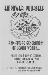 "Empower Yourself and Future Generations of Jewish Women" program on January 28, 2001 hosted by Women's American ORT (Cincinnati, OH)