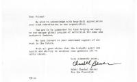 Agudath Israel of America (New York, New York) - Letter re: Contribution Made, 1980