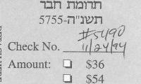 Agudath Israel of America (New York, New York) - Payment Stub, 1994