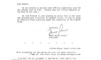 Agudath Israel of America (New York, New York) - Letter re: Membership Card, 1985