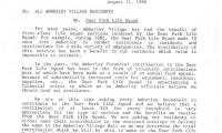 Amberly Village (Cincinnati, OH) - Letter of Solicitation, 1986