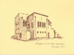 Bais Yaakov High School of Spring Valley (Monsey, NY) - Blank greeting card depicting the Frankfort-on-the-Main Synagogue in Germany