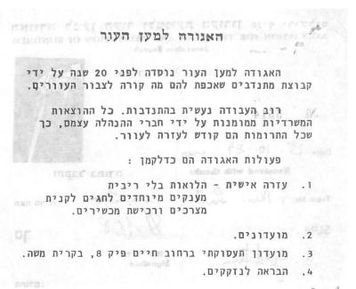 Association for the Blind (Jerusalem, Israel) - Contribution Receipt (no. 5514), 1989