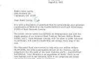 Beth Midrash Govoha (New York, NY) - Letter re: Contribution Made, 1982