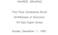 Catholic Inner-City Schools Educational Fund (Cincinnati, OH) - Invitation to the Awards Drawing, 1983