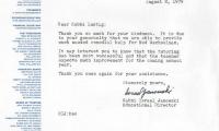 Letter re: Contribution made to the Cincinnati Hebrew Day School (Cincinnati, OH), 1979