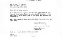 Congregation Yeshuos Chaim (Brooklyn, NY) - Letter re: Ad placed in Annual Journal, 1983