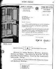 Kosher "Certification" Letter &amp; Ads by Rabbi Betzalel Epstein for the Electrolux Refrigerator 