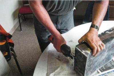 Photographs of the Extraction of the Time Capsule during the 100th Anniversary Celebration of Beth Israel Congregation, 2011 (Hamilton, Ohio) 