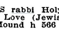 Rev S Lepschetz, Rabbi of Congregation Brotherly Love / Ahavat Achim (Cincinnati, Ohio), Listing from Williams 1907 Cincinnati Directory