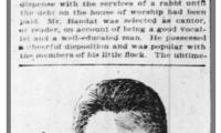 Article Regarding Death of Cantor Samuel Baudat of Adath Israel Congregation (Cincinnati, Ohio) in 1897