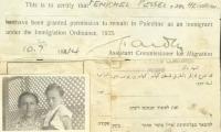 Palestine Immigration Document