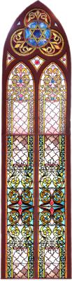 19th Century Stained Glass Window from Mound Street Temple (Cincinnati, OH)
