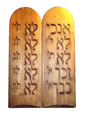Ark Tablets with Decalogue from the Beth Israel-Shaare Zedek Congregation (Lima, OH)
