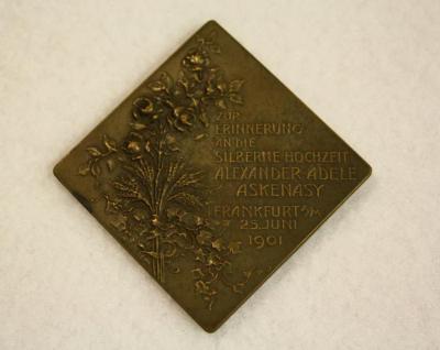 German Jewish Silver Wedding Anniversary Medal