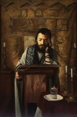 Painting of Jewish Man Reading