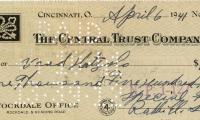 Check for $1,500 to the Vaad Hatzalah from Rabbi Eliezer Silver, 1941