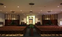 Interior photographs of Congregation Anshei Sfard's (Louisville, KY) Sanctuary at the Dutchman's Lane Location