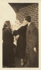 Photographs of Rabbi David Silver, his mother-in-law and one of his children