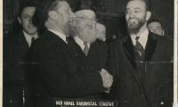 Photograph of Rabbi Silver alongside other Rabbis at the Ner Israel Rabbinical College Dedication Ceremonies, 1943