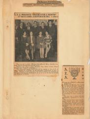 Newspaper clippings regarding the A. Z. A. Detroit-Windor Council's Play, "Crooks for a Month," 1929