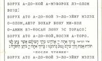 Handflyer in Hebrew and Cyrillic Script published by Al Tidom!, untranslated