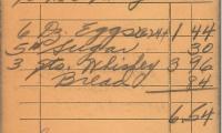 Receipt for Chevrah Shaas from Avon Kosher Meat Market and Grocery for $6.54, 1940