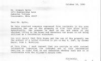 Correspondence between Mr. Gregory Spitz and Amberly Village concerning the use of a Residence