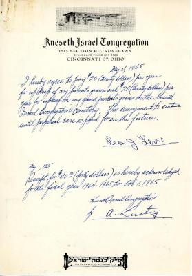 Agreement for the hiring of Edward L. Rose, May 27, 1964