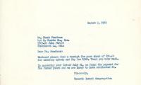 Letter from Kneseth Israel to Jacob Jacobson concerning a receipt for cemetery upkeep,  August 3, 1961