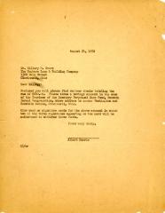 Letter from Kneseth Israel to Edward Doernberg concerning a savings account, Dated August 26, 1952