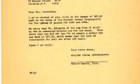 Letter from Kneseth Israel to Lena Berkowitz concerning payments, June 2, 1966