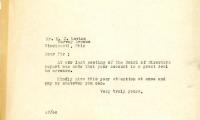 Letter from Kneseth Israel to M.J. Levine concerning a meeting, February 26, 1942