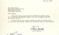 Letter from George Miller to Meyer Segal concerning grave upkeep, July 30, 1956