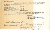 Letter from Lena Berkowitz concerning dues, July 24, 1962