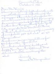 Letter from Hannah Morgenstern to Kneseth Israel concerning dues, October 12, 1966