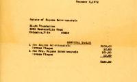 Letter from Kneseth Israel to Eugene Schottenstein concerning memorial tablet dues, December 5, 1972