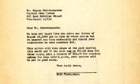 Letter from Kneseth Israel to Eugene Schottenstein concerning overdue balances, January 13, 1965