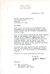 Letter from Milton Glaser to Kneseth Israel concerning a perpetual care arrangement, September 8, 1966