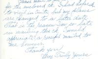 Letter from Esther Schiff to Kneseth Israel concerning dues, July 28, 1958