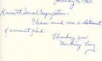 Letter from Henry Levy to Kneseth Israel concerning statement, January 2, 1963